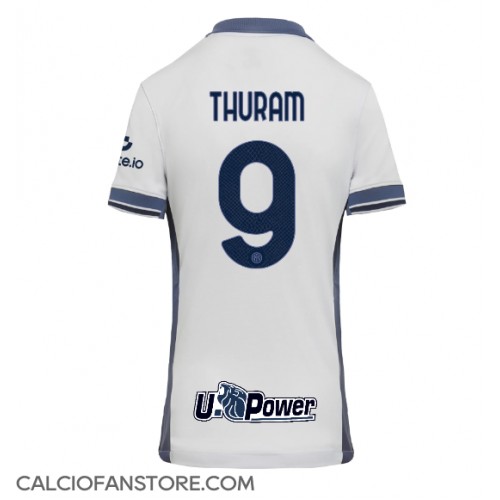 Maglia Calcio Inter Milan Marcus Thuram #9 Seconda Divisa Donna 2024-25 Manica Corta